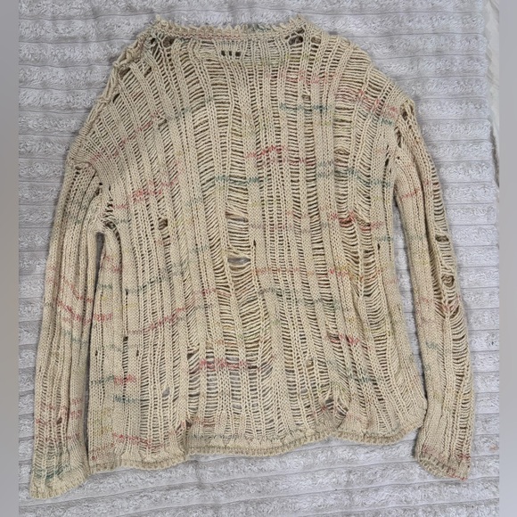 Zara Multicolor Distressed Knit Sweater - Picture 6 of 7